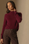 Pull Col Montant - Mollayra - Bordeaux