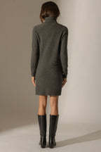 Robe Col Roulé - Amanda - Anthracite Chiné