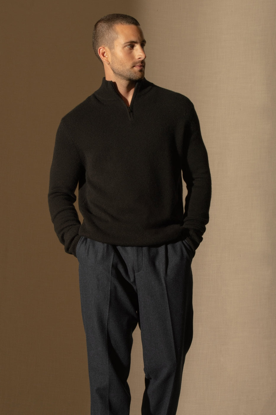Pull Camionneur 4 Fils - Louis - Noir
