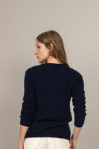 Cardigan Col Rond 4 Fils - Alya - Navy
