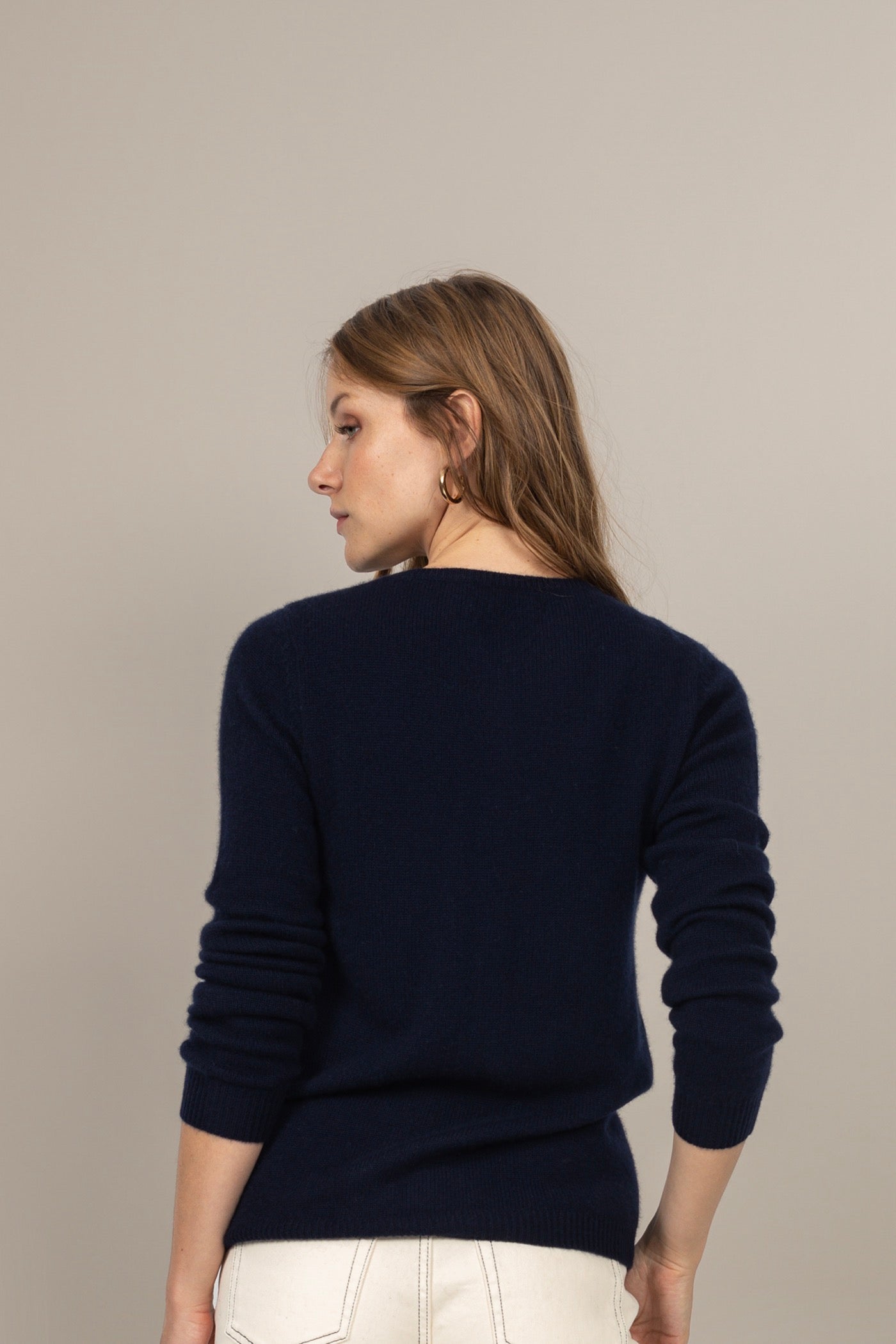 Cardigan Col Rond 4 Fils - Alya - Navy