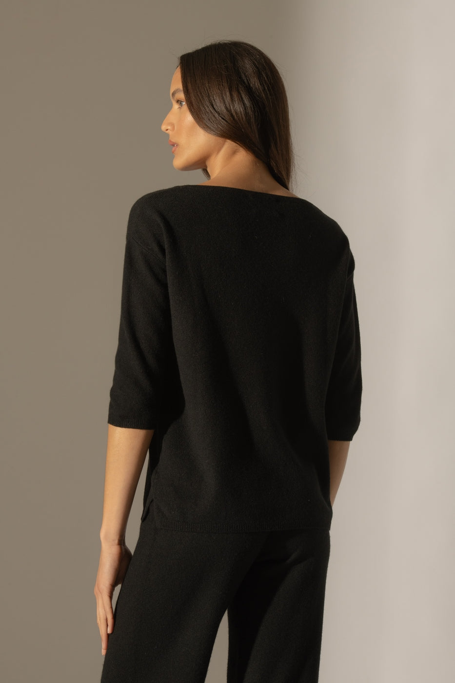 Pull Col V - Thais - Noir