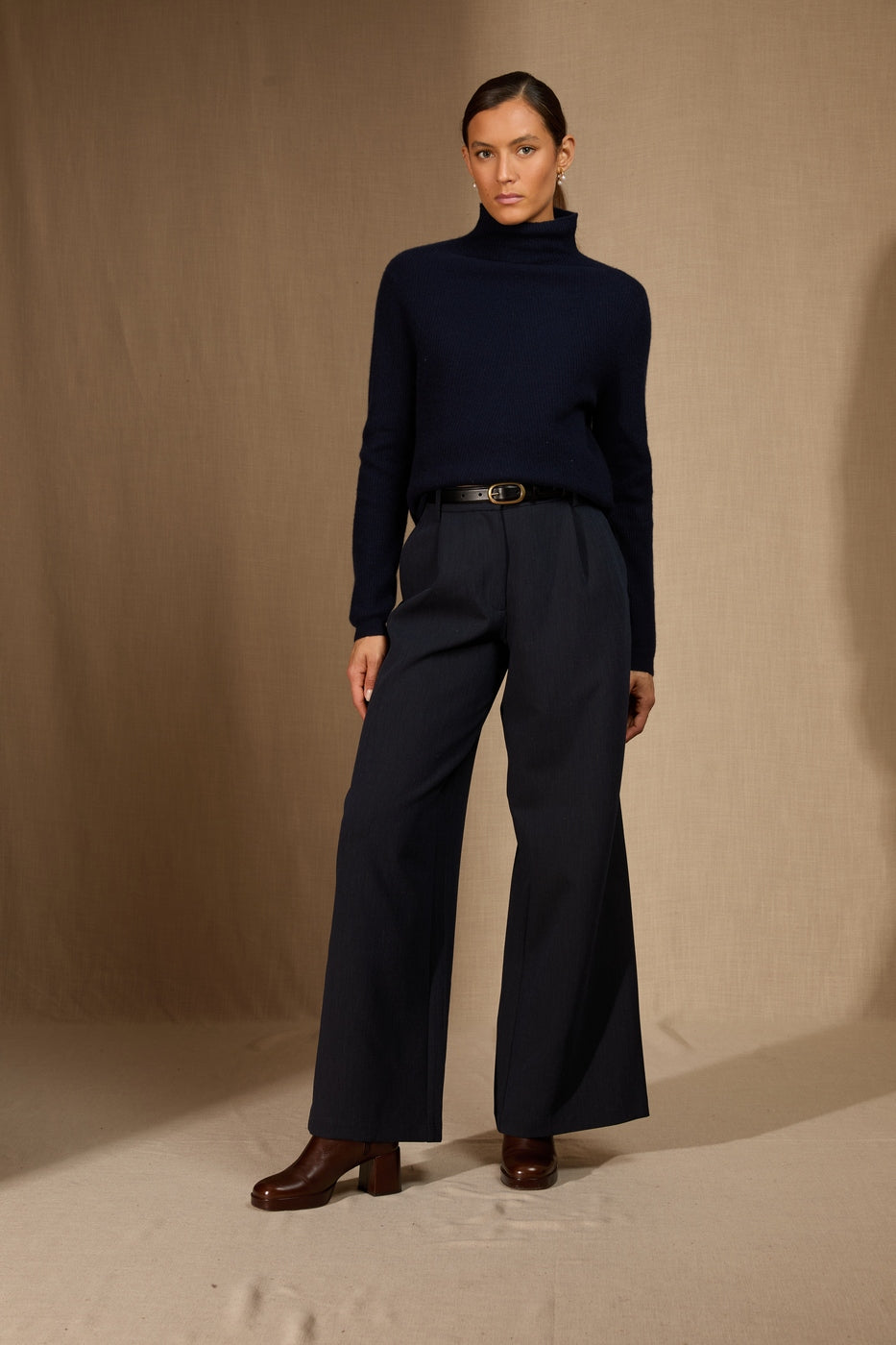 Pull Col Montant - Ruby - Navy