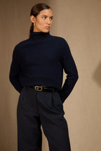 Pull Col Montant - Ruby - Navy