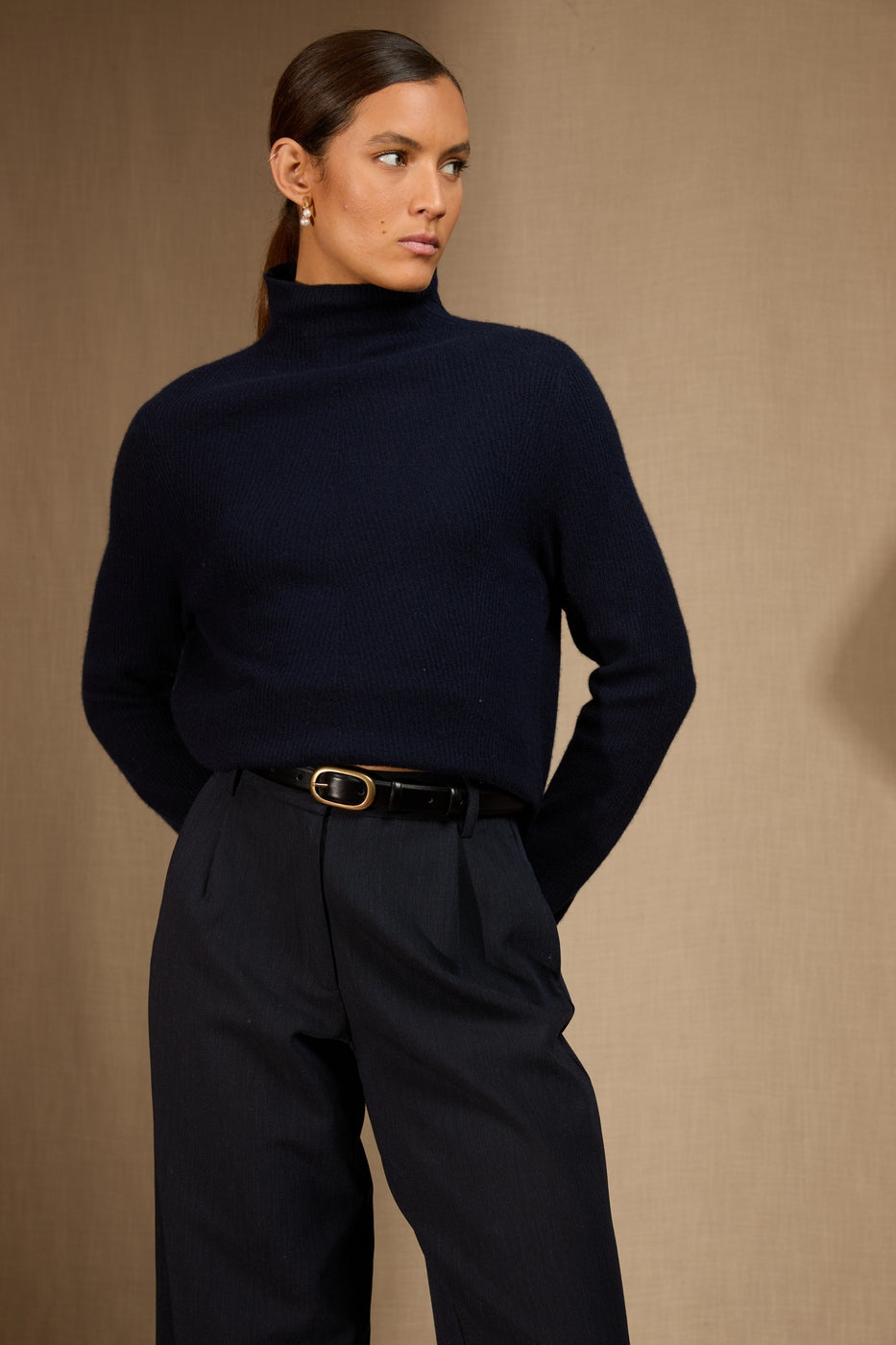 Pull Col Montant - Ruby - Navy