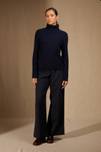 Pull Col Montant - Ruby - Navy