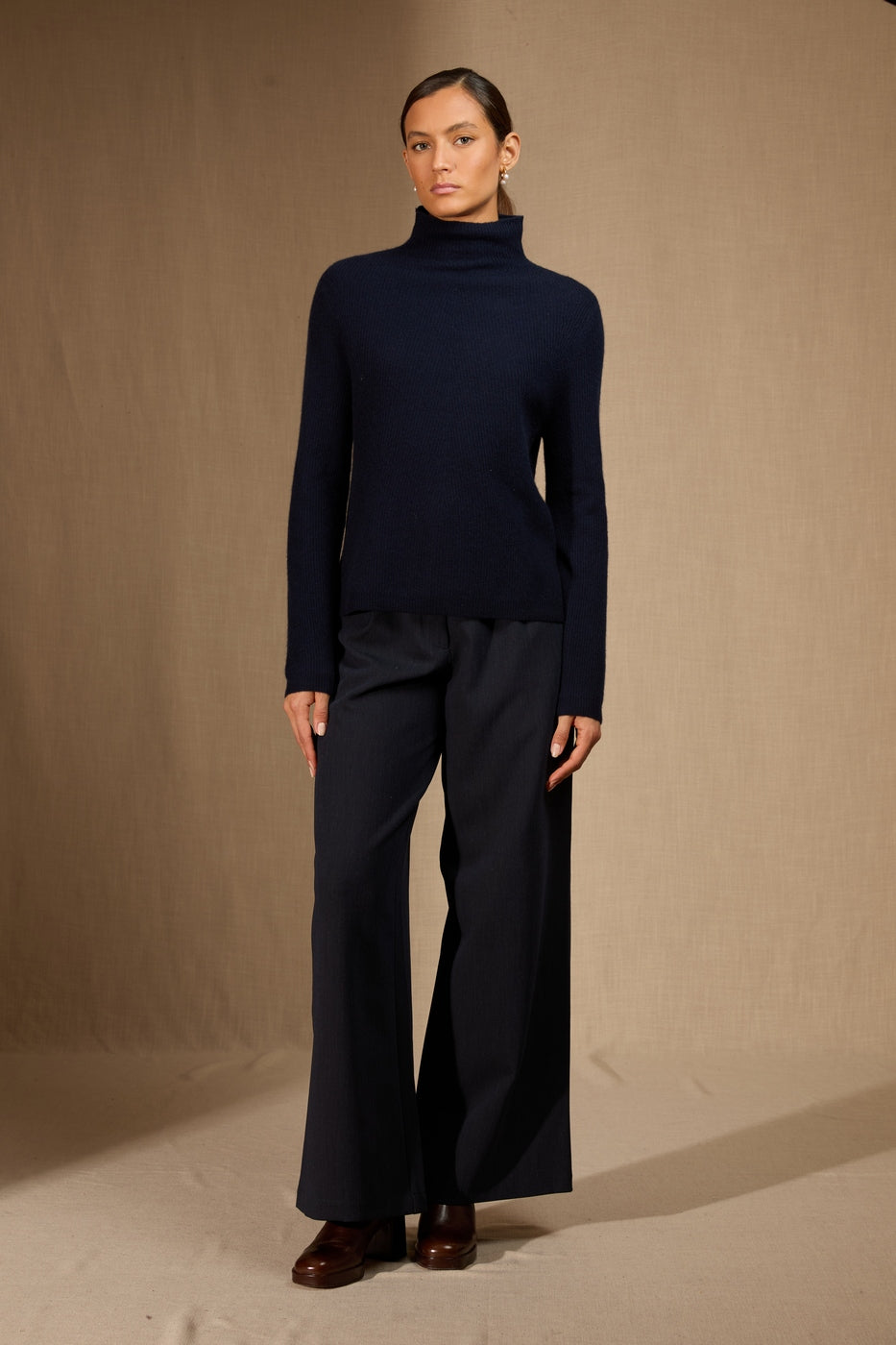 Pull Col Montant - Ruby - Navy