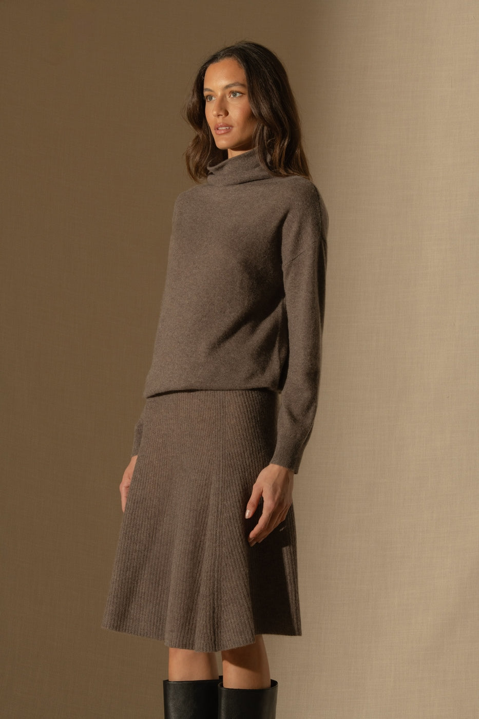Jupe - Shaw - Taupe Chiné