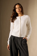 Cardigan Col Rond 8 Fils - Rabten - Neige