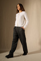 Cardigan Col Rond 8 Fils - Rabten - Neige