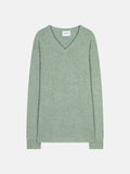 Pull Col V 4 Fils Enzo - 100% Cachemire 4 Fils - Céladon Chiné - Men