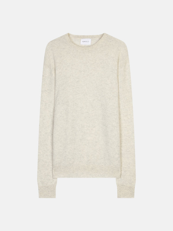 Pull Col Rond - Blake - Gris Perle Chiné