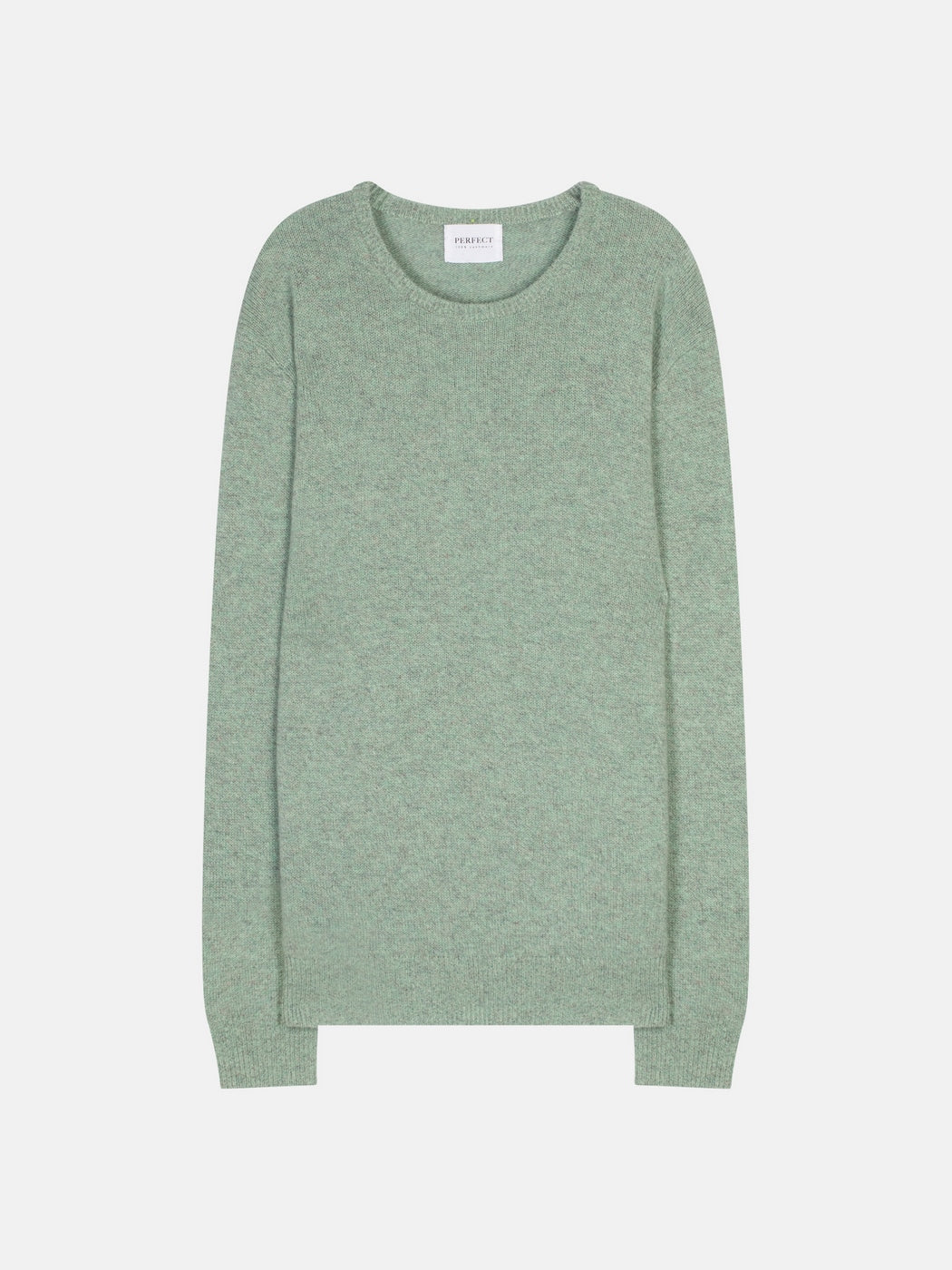 Pull Col Rond 4 Fils Eden - 100% Cachemire 4 Fils - Céladon Chiné - Men