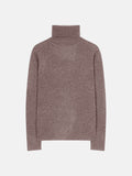 Pull Col Roulé Ashley - 100% Cachemire 2 Fils - Caribou Chiné - Women