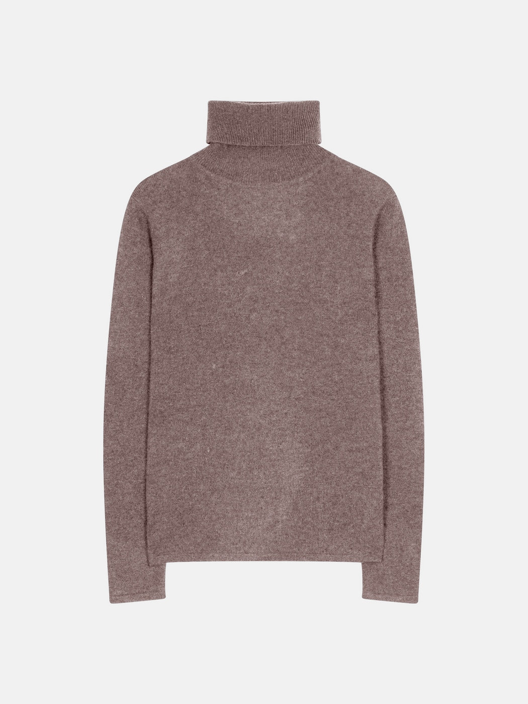 Pull Col Roulé Ashley - 100% Cachemire 2 Fils - Caribou Chiné - Women