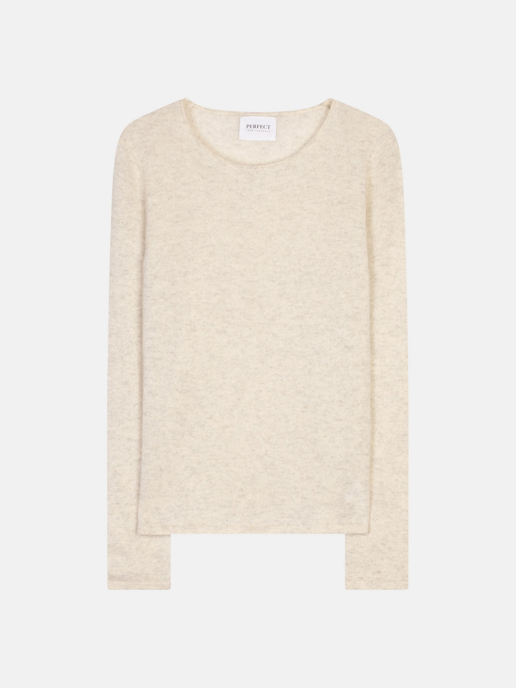 Pull Col Rond Oprah - 100% Cachemire 2 Fils - Gris Perle Chiné - Women