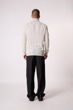 Pull Col Roulé Trevor - 100% Cachemire 2 Fils - Gris/Noir - Men