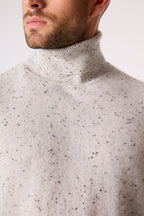 Pull Col Roulé Trevor - 100% Cachemire 2 Fils - Gris/Noir - Men