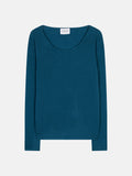 Pull Col Bateau Lindsay - 100% Cachemire 2 Fils - Paon - Women