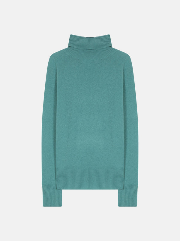 Pull Col Roulé - Tracy - Bleu Vert