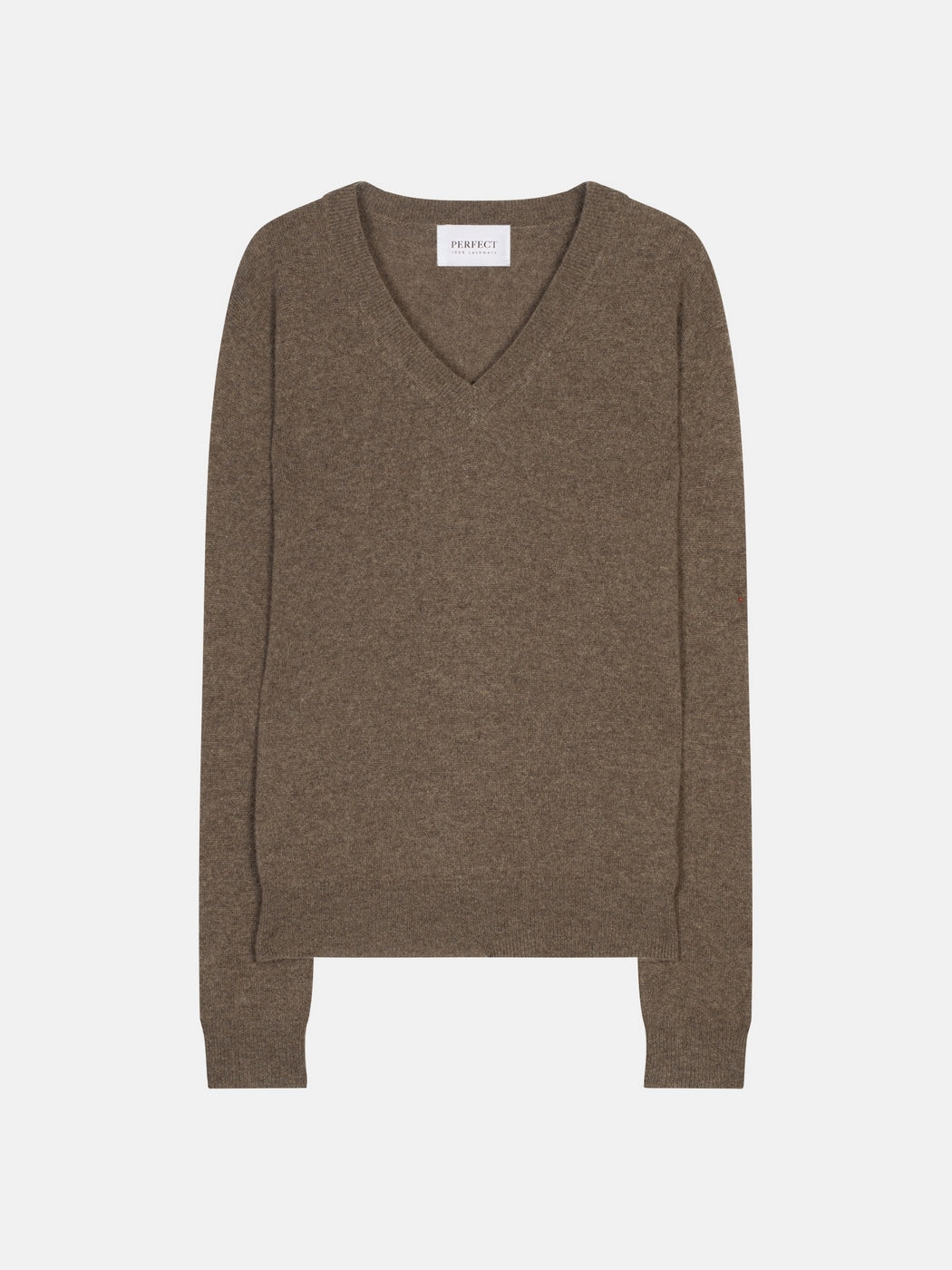 Pull Col V Kalie - 100% Cachemire 2 Fils - Taupe Chiné - Women