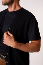 Cardigan Col V Sans Manches - Arthur - Noir