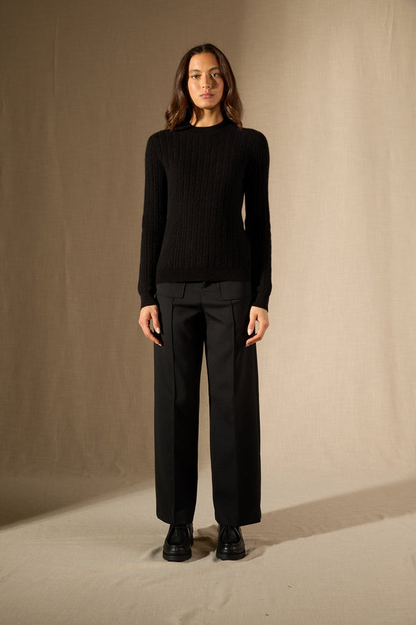 Pull Col Rond - Maelle - Noir
