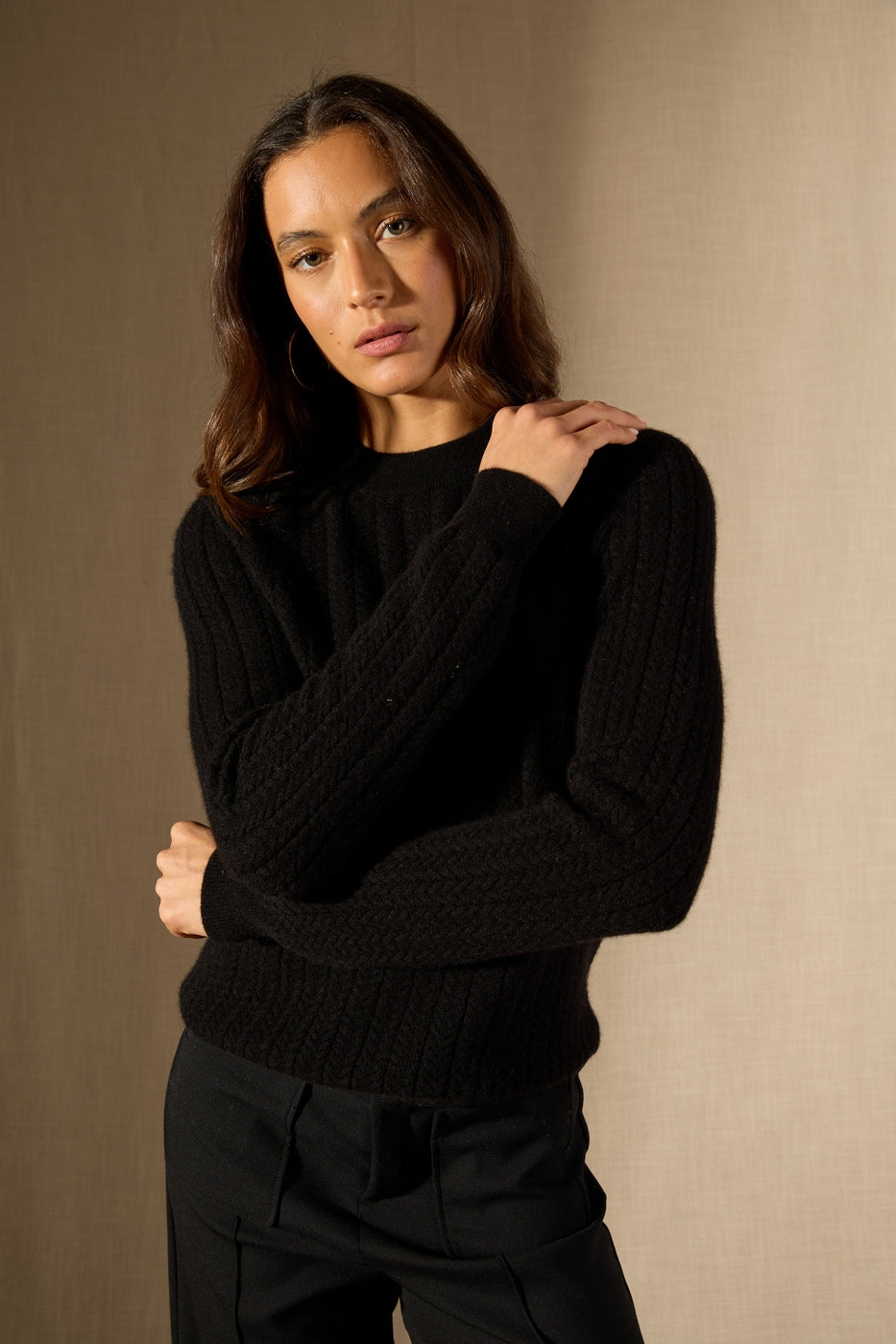 Pull Col Rond - Maelle - Noir