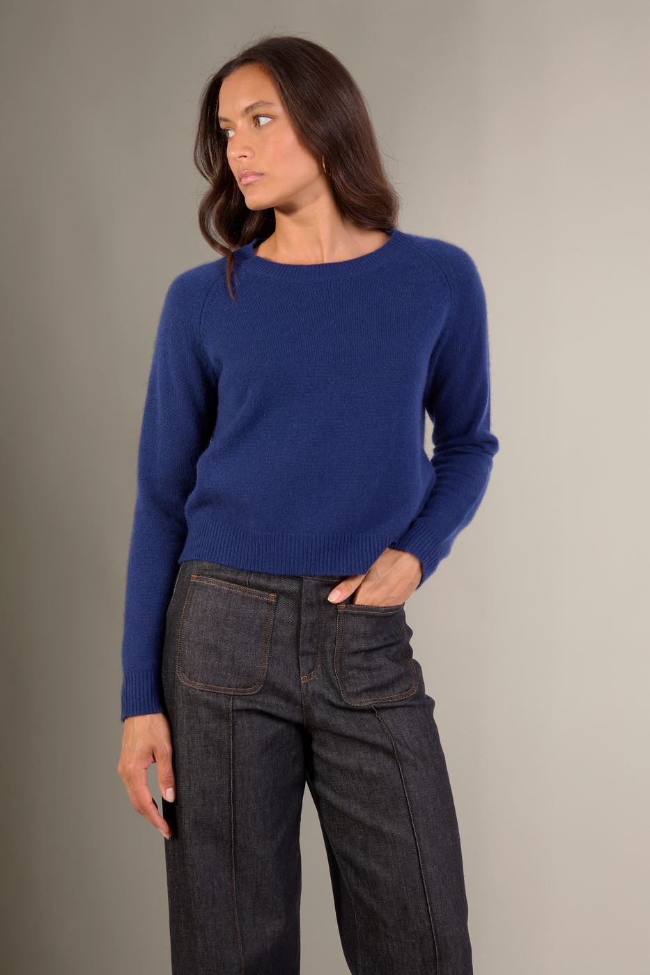Pull Col Rond 4 Fils - Lila - Minuit