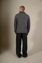 Veste Boutonnée Col Châle 4 Fils - Gilmour - Noir/Blanc
