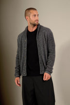 Veste Boutonnée Col Châle 4 Fils - Gilmour - Noir/Blanc