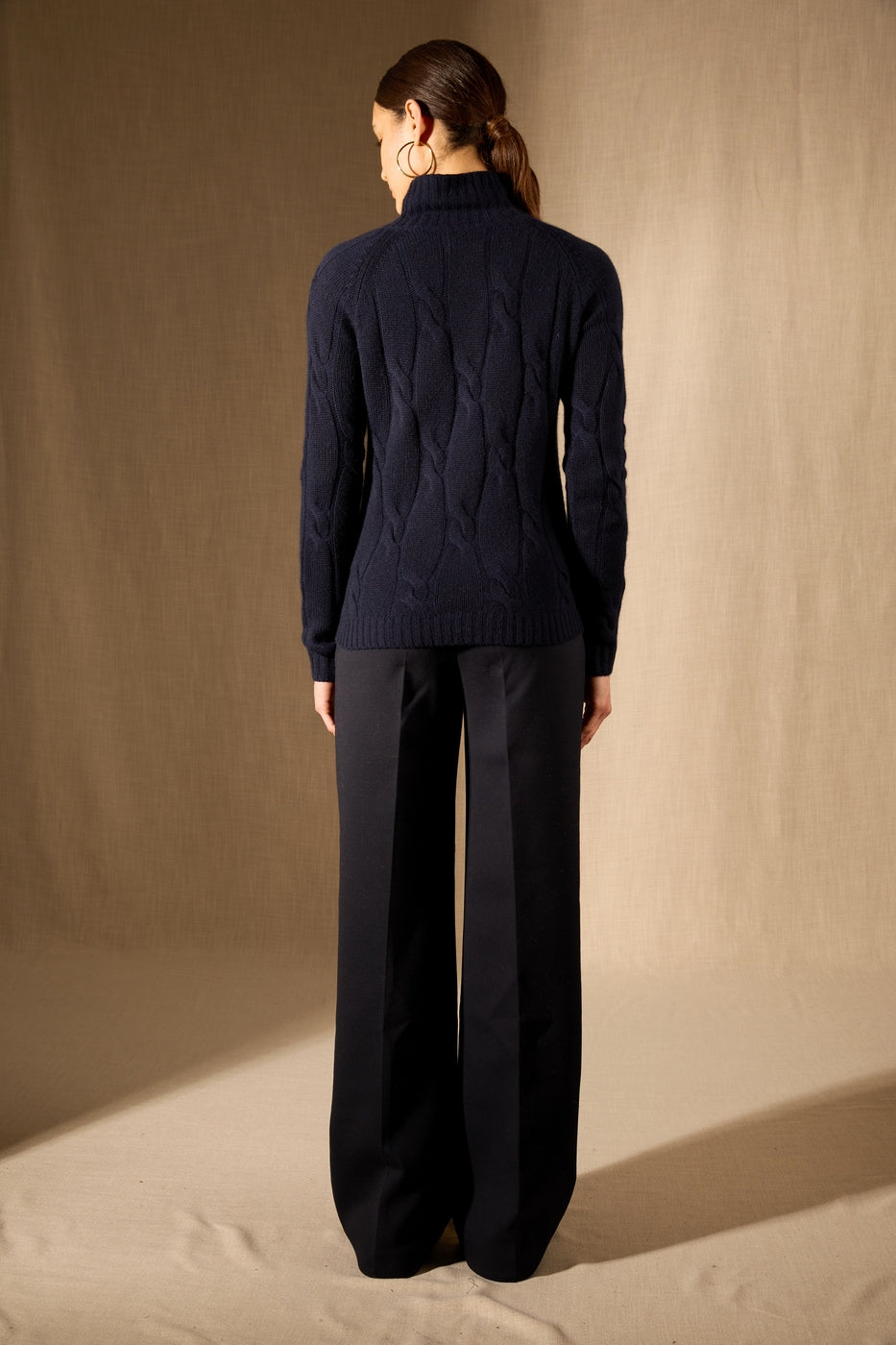 Pull Col Montant 6 Fils - Aspen - Navy