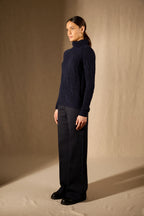 Pull Col Montant 6 Fils - Aspen - Navy
