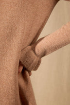 Robe Col Montant Volants Poignets - Lyamia - Camel Chiné