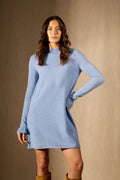 Robe Col Montant Volants Poignets - Lyamia - Sky