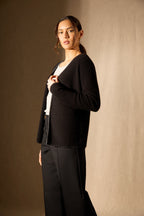 Veste - 100% Cachemire 4 Fils - Noir - Femme