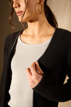 Veste - 100% Cachemire 4 Fils - Noir - Femme