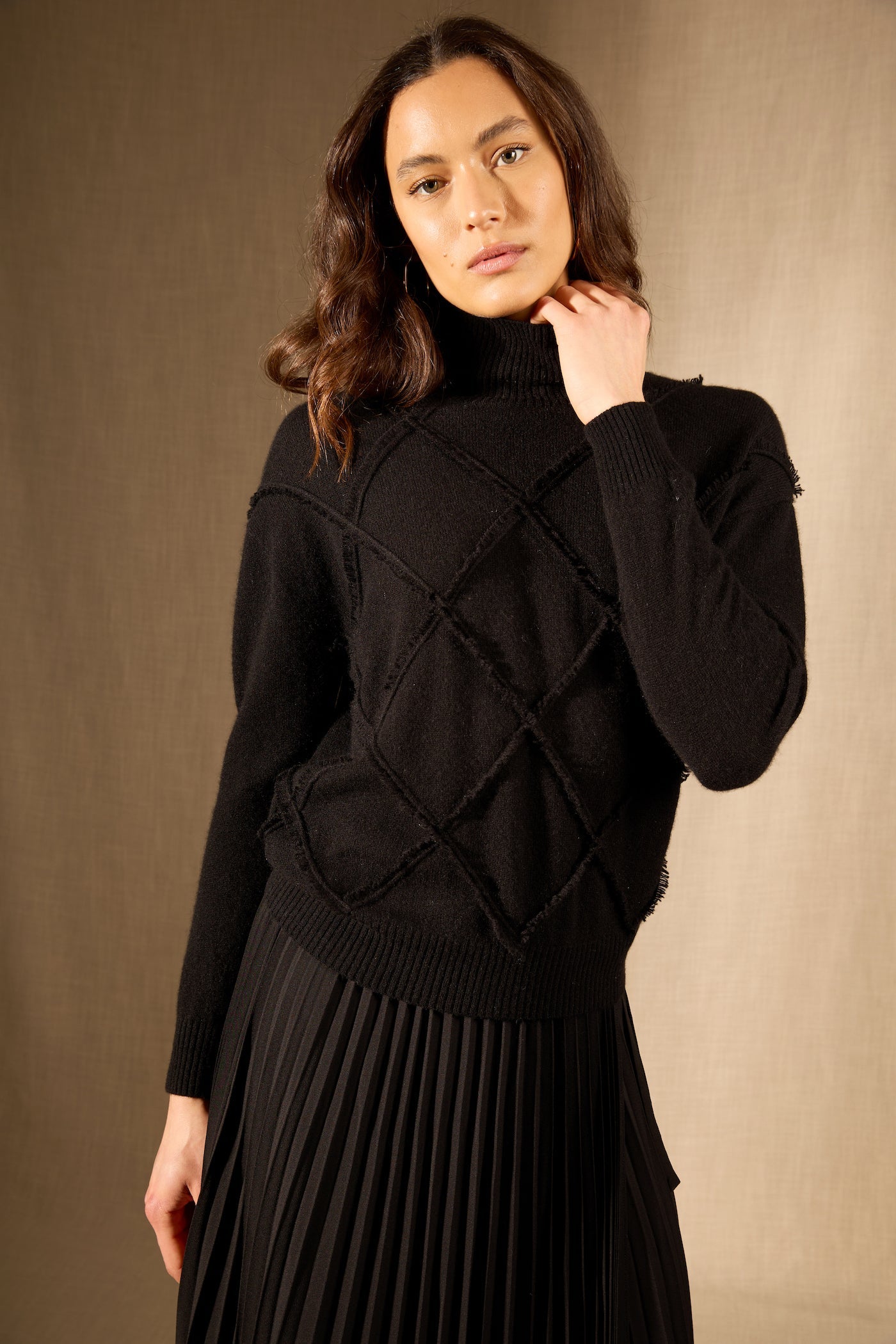 Pull Col Roulé - Selania - Noir