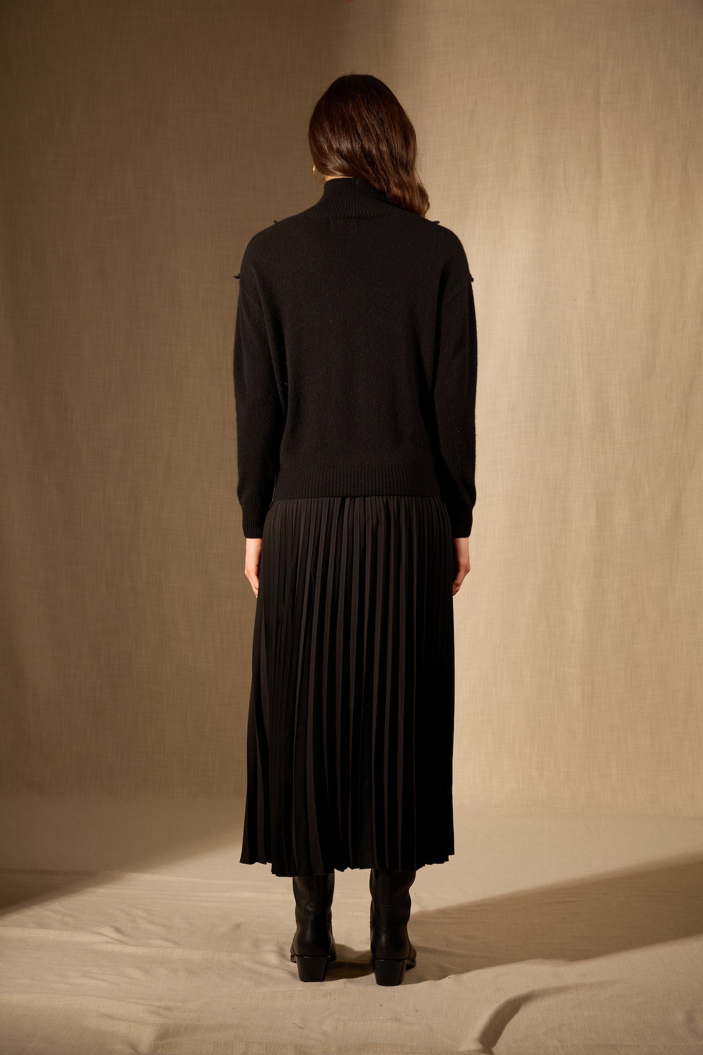Pull Col Roulé - Selania - Noir