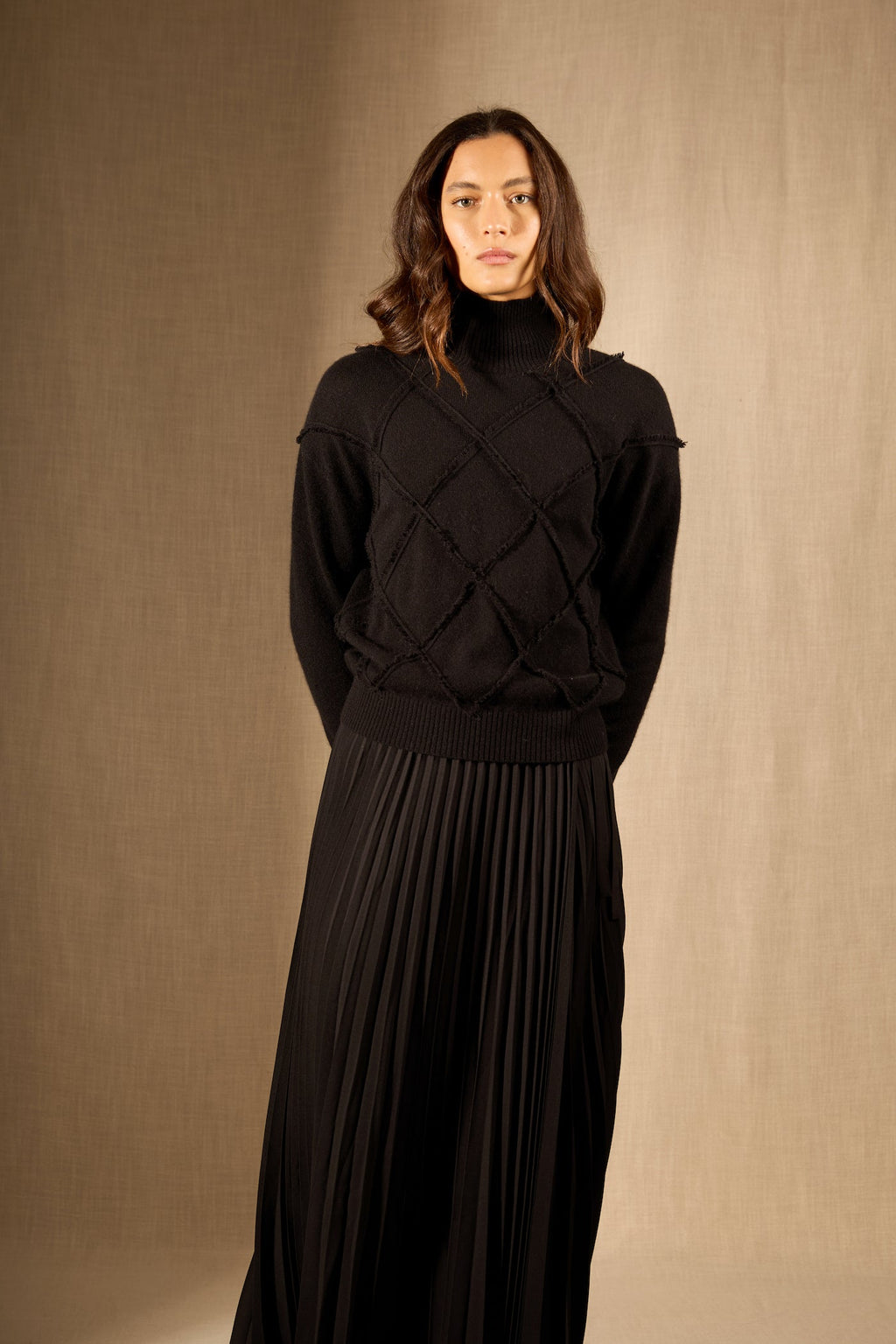 Pull Col Roulé - Selania - Noir