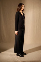 Cardigan Col V - Seraphina - Noir