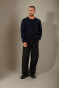 Pull Col Rond 4 Fils - Eden - Caviar