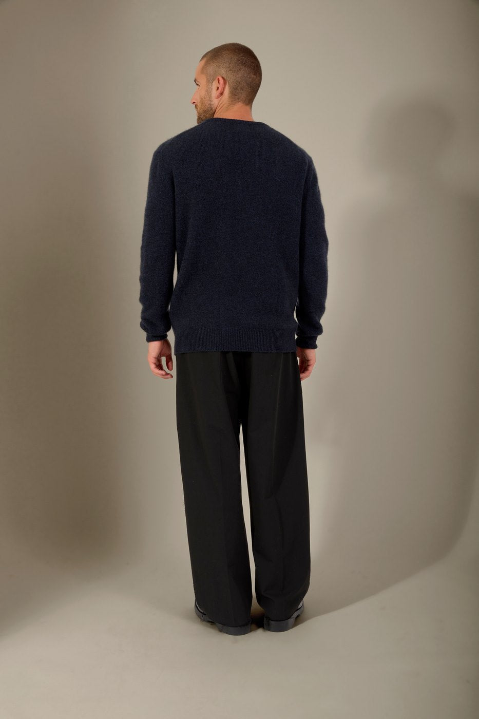 Pull Col Rond 4 Fils - Eden - Caviar