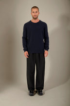 Pull Col Rond 4 Fils - Eden - Caviar
