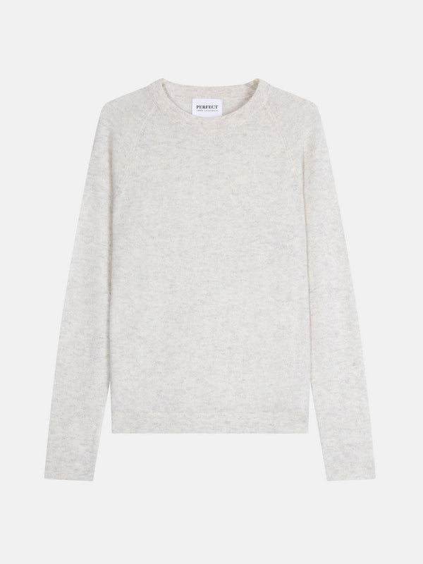 Pull Col Rond - Whitney - Gris Perle Chiné