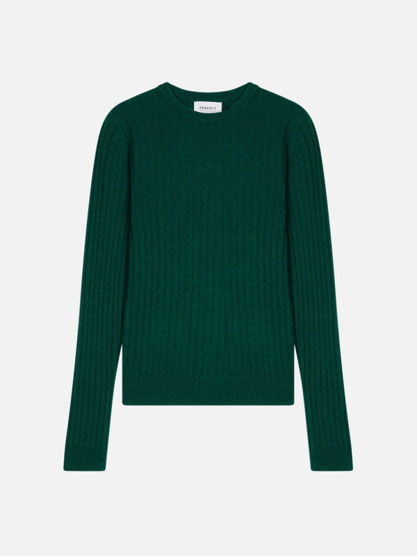 Pull Col Rond - Bella - Vert Anglais