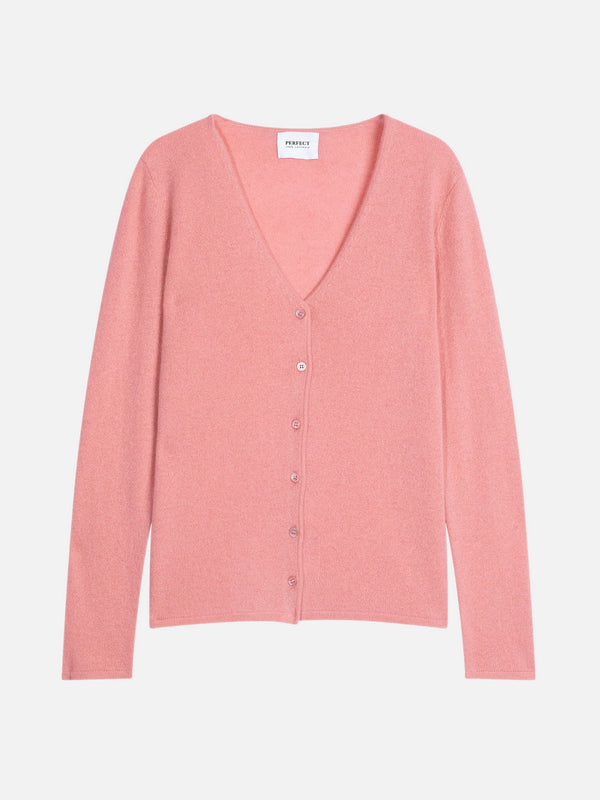 Cardigan Col V - Chalais - Jacinthe