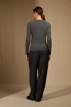 Pull Col Rond - Bella - Anthracite Chiné