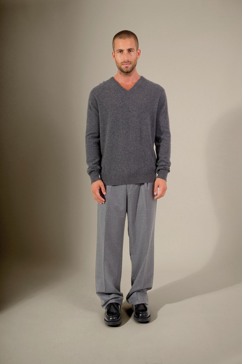 Pull Col V - Alexander - Anthracite Chiné