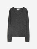 Pull Col V 4 Fils - Gaby - Anthracite Chiné
